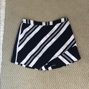 Mural Navy Striped Skort